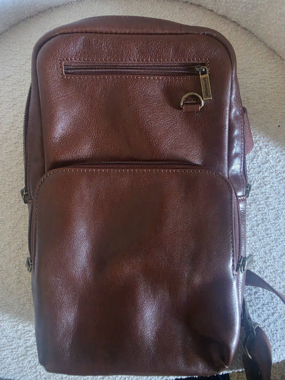 Levenger Emerson Sling Crossbody Shoulder Leather Bag - Brown NWOT